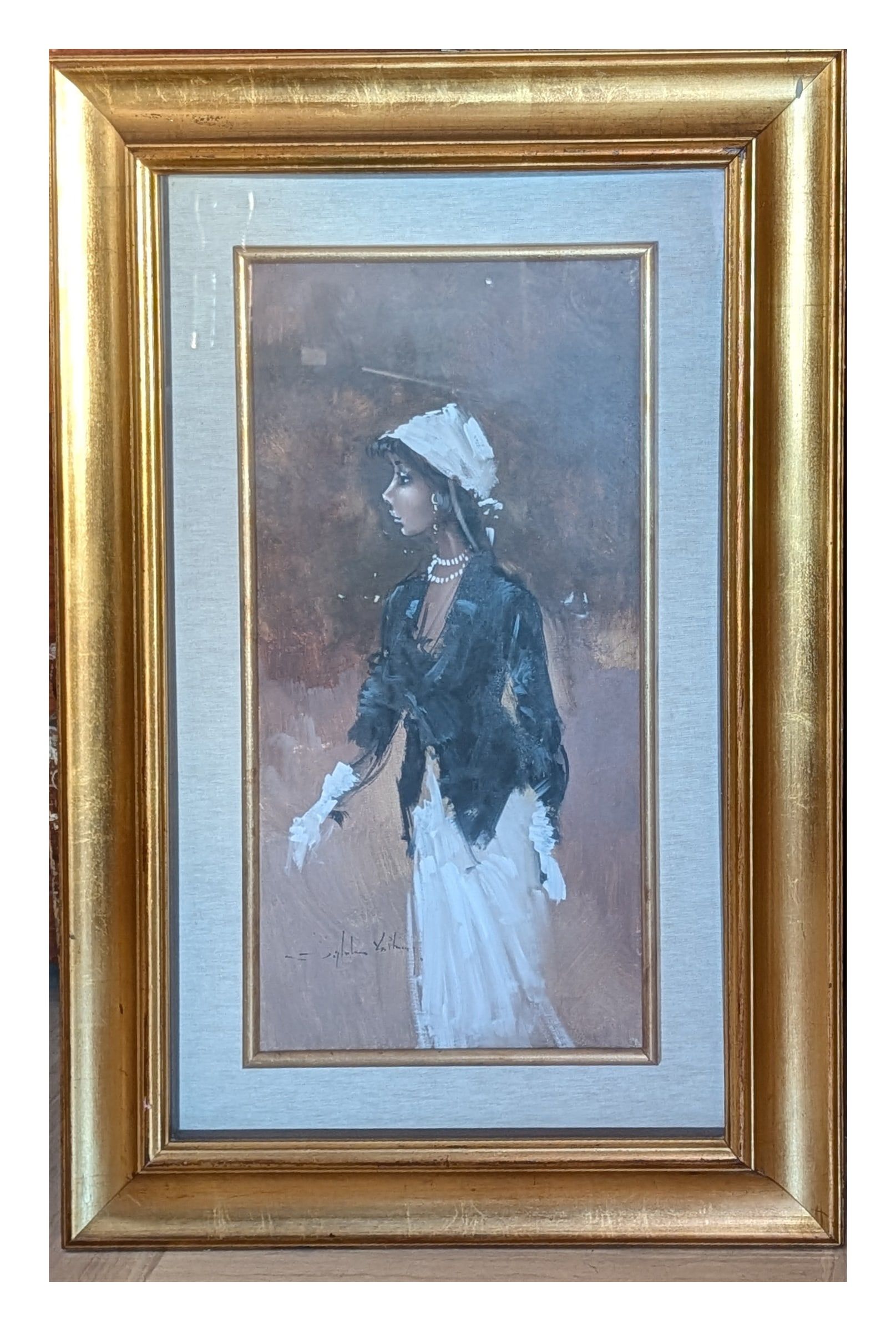 Woman in a White Bonnet, Sigfrido Voltan